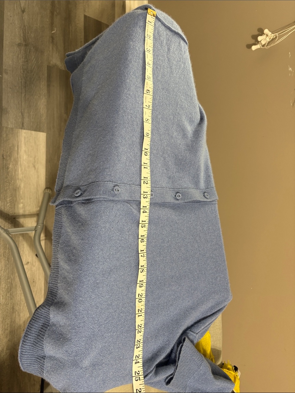 Pilcro Dusty Blue Button-Back Cardigan - Picture 7 of 8